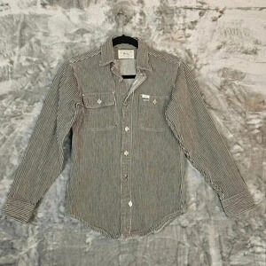 Vtg Polo Ralph Lauren Jacket Womens 14 Black Railroad Dungarees 80s Workwear